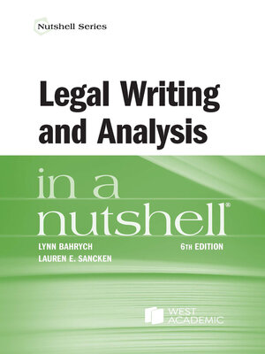 cover image of Legal Writing and Analysis in a Nutshell
